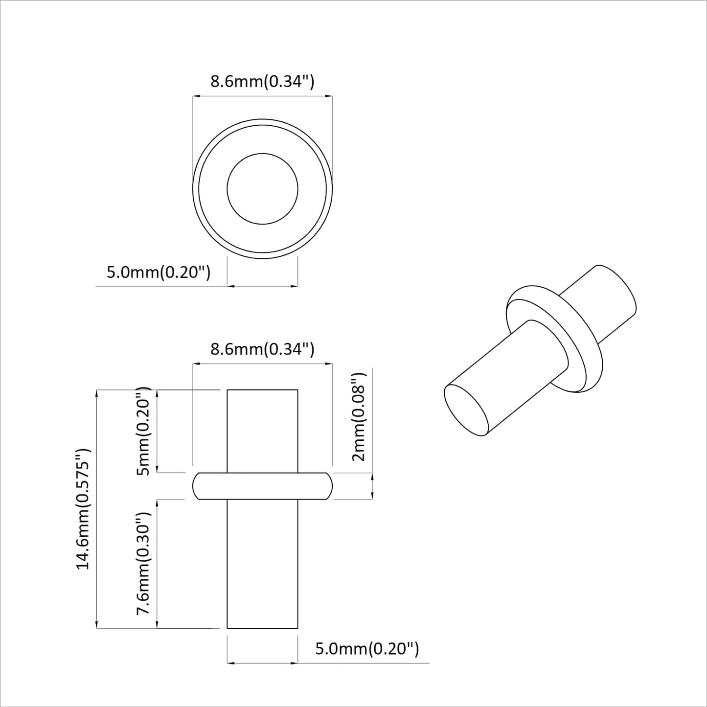 Regalstecker 4500 stk. Silber 8,6 x 8,6 x 14,6 mm Stahl