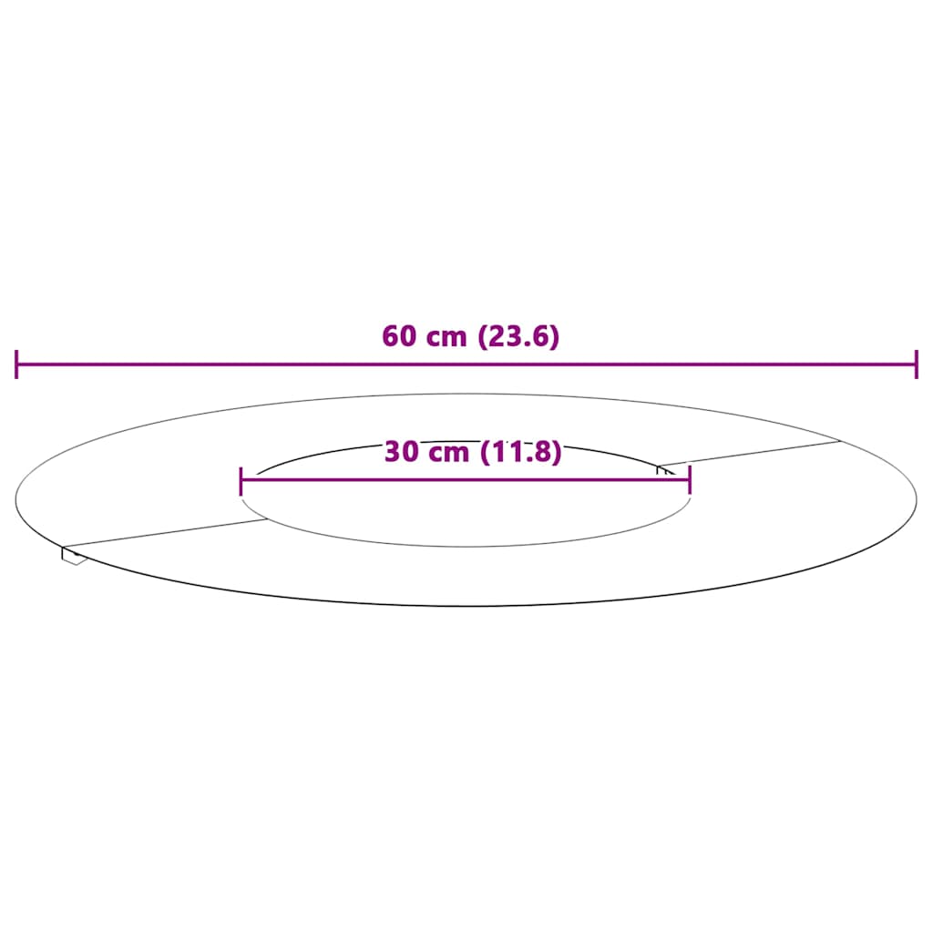 geeignet für flache Baumringe 5 Stk. Weiß Ø30/60 cm Stahl