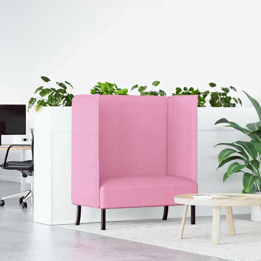 Hoher Rücken Sofa Rosa 109 x 56 x 121 cm Stoff