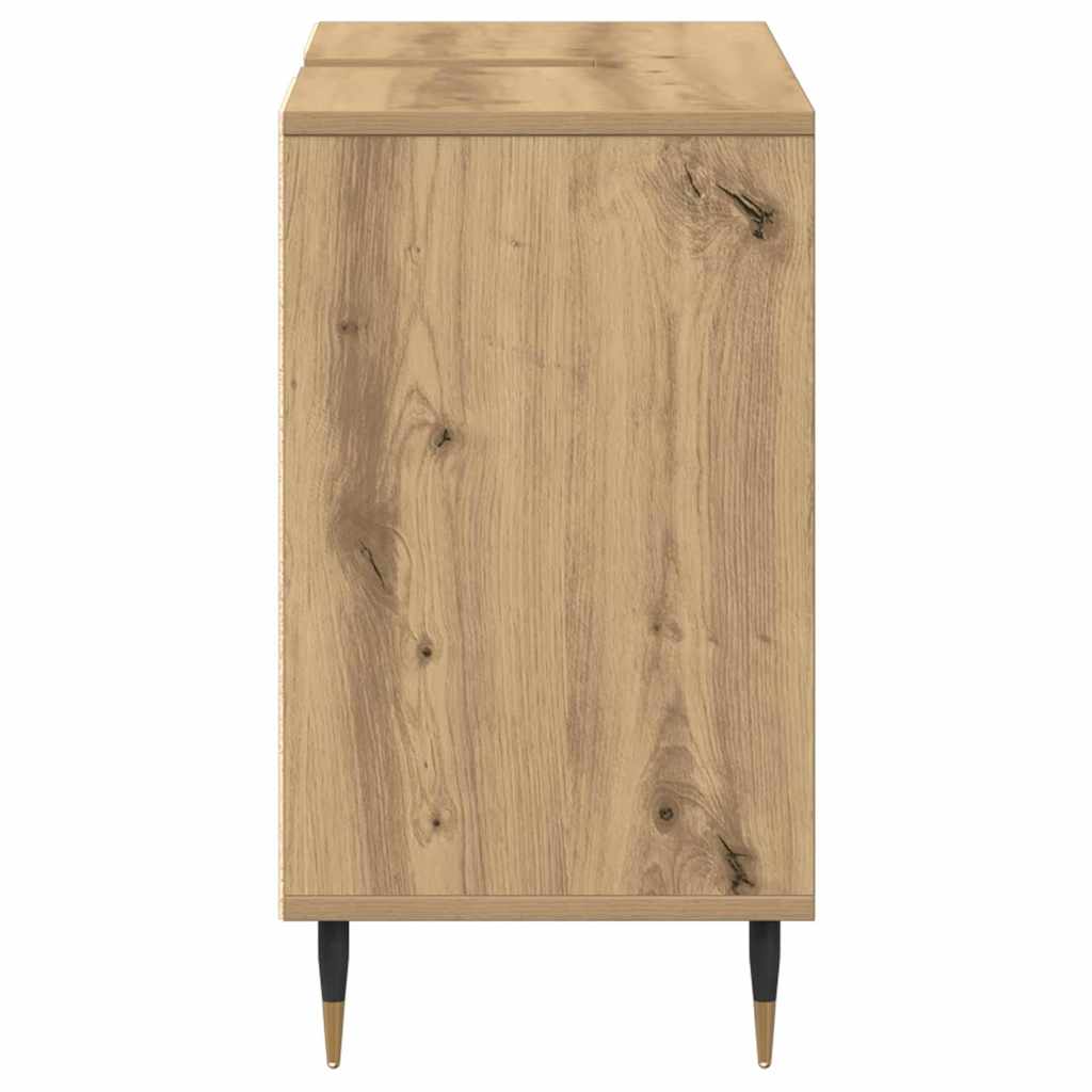 Badezimmer Schrank mit Regal Eiche handwerklich 80 x 33 x 60 cm