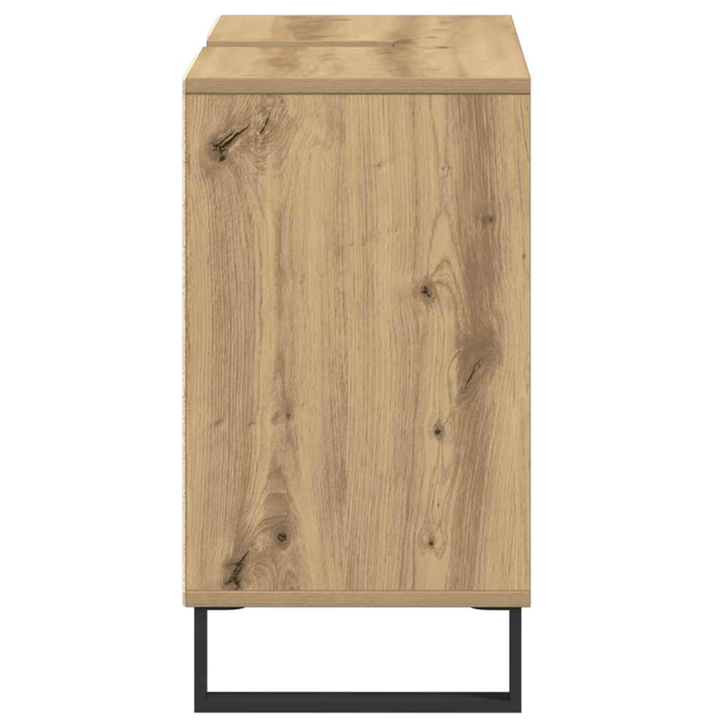 Badezimmer Schrank mit Regal Eiche handwerklich 80 x 33 x 60 cm