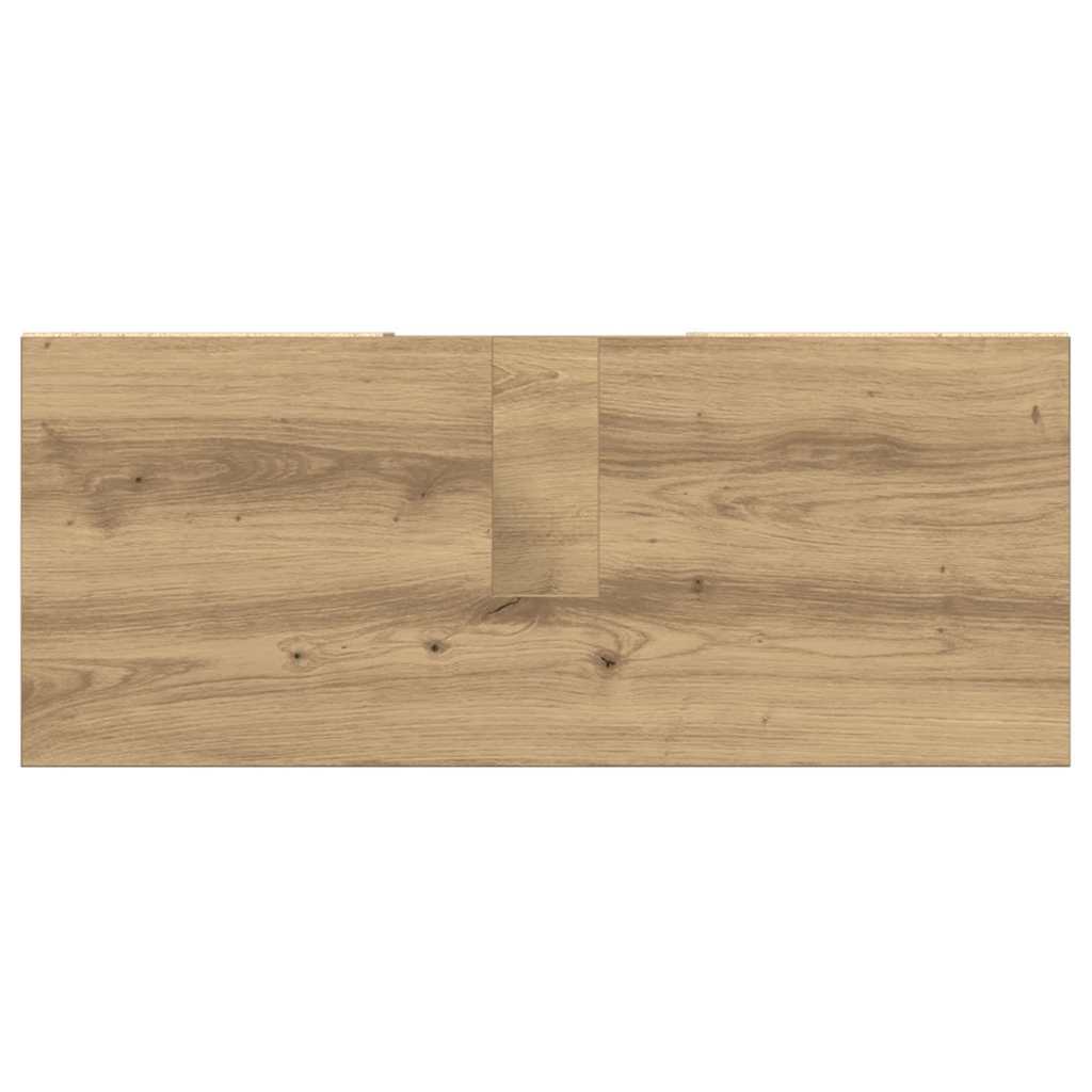 Badezimmer Schrank mit Regal Eiche handwerklich 80 x 33 x 60 cm