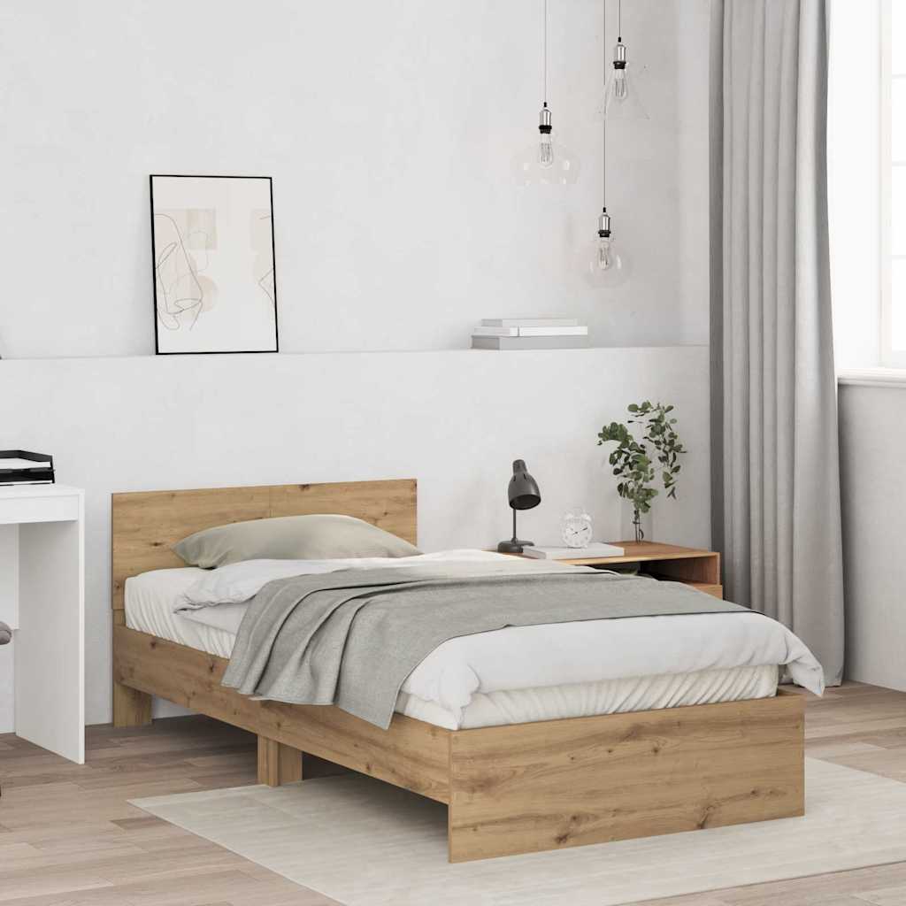 Bettgestell Artisan-Eiche 100 x 200 cm Holzwerkstoff