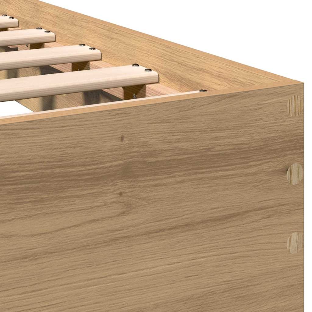 Bettgestell Artisan-Eiche 120 x 190 cm Holzwerkstoff