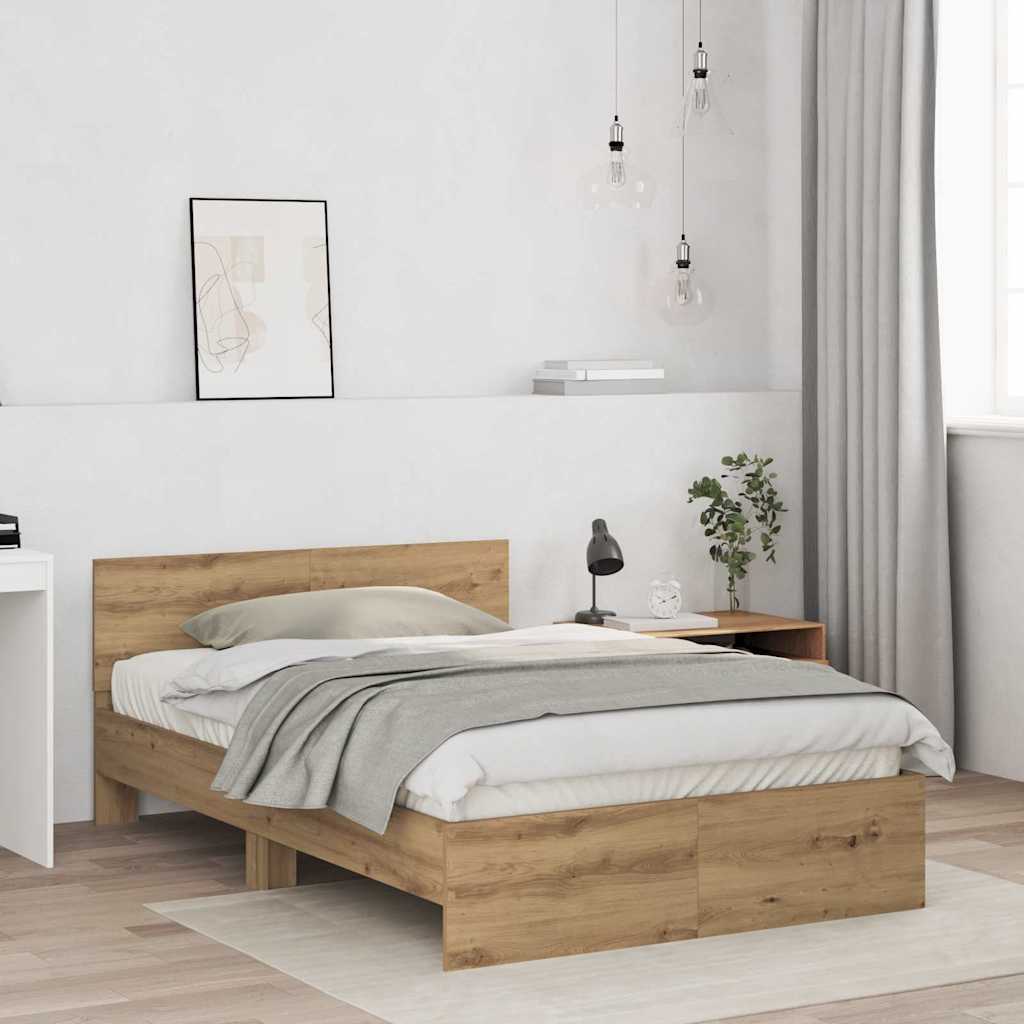 Bettgestell Artisan-Eiche 120 x 190 cm Holzwerkstoff