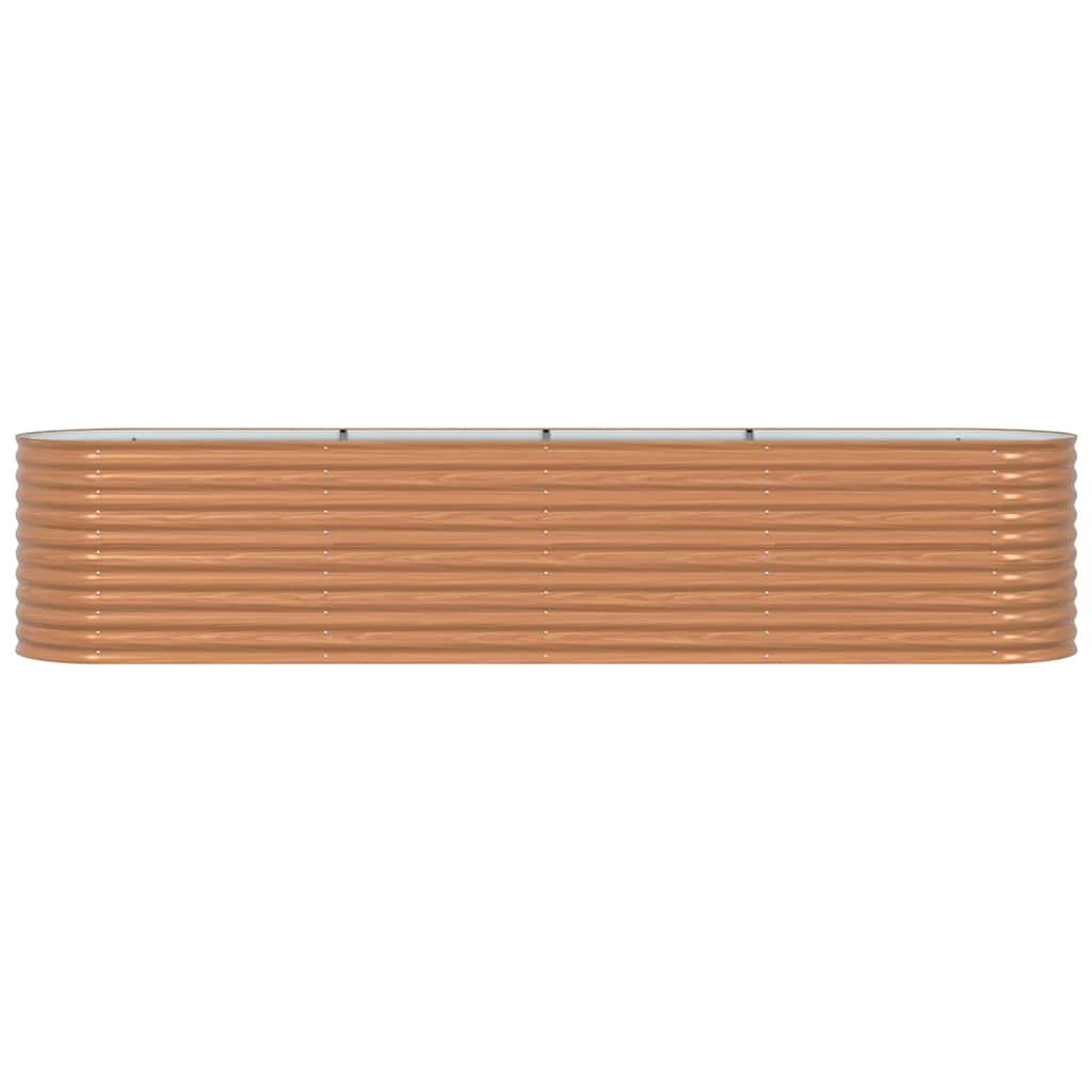 Garten-Hochbeet Braun 400 x 80 x 81 cm Stahl