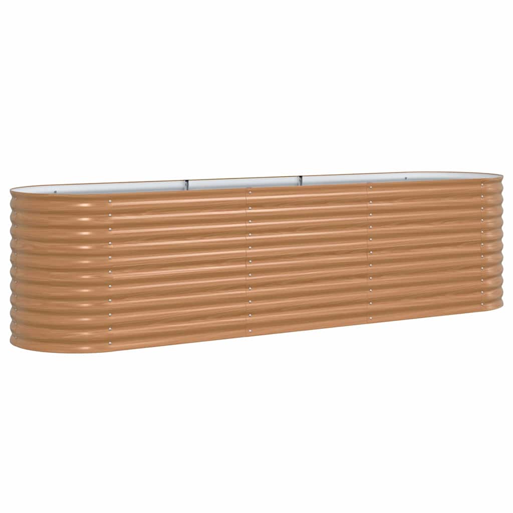 Garten-Hochbeet Braun 320 x 80 x 81 cm Stahl