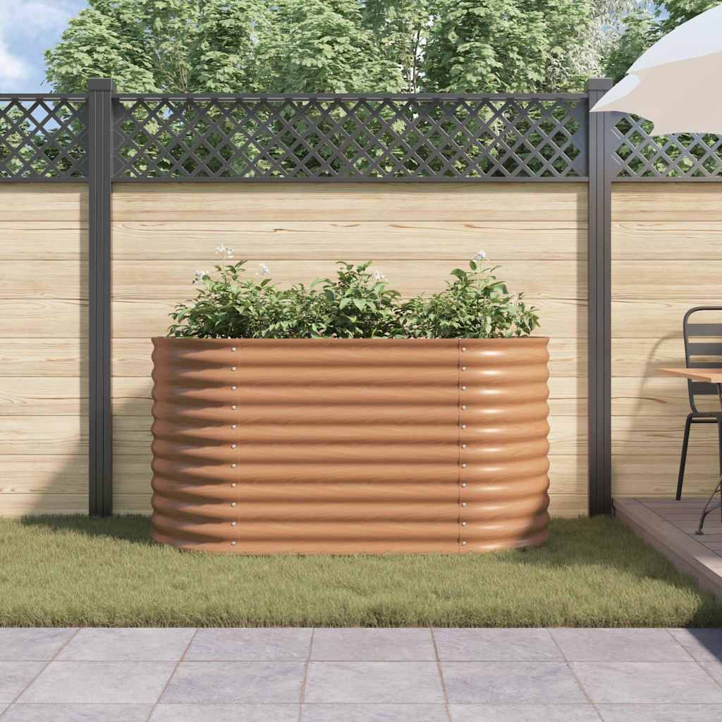 Garten-Hochbeet Braun 160 x 80 x 81 cm Stahl