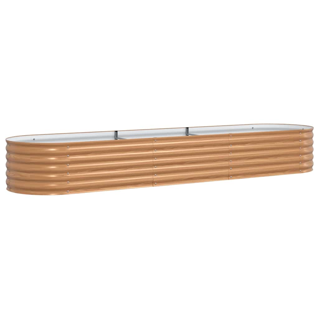 Garten-Hochbeet Braun 320 x 80 x 44 cm Stahl