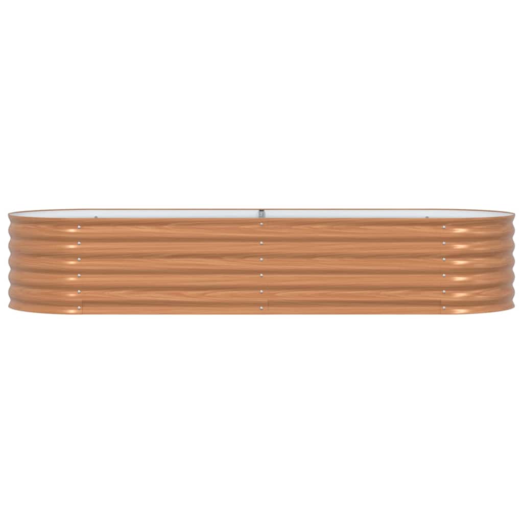 Garten-Hochbeet Braun 240 x 80 x 44 cm Stahl