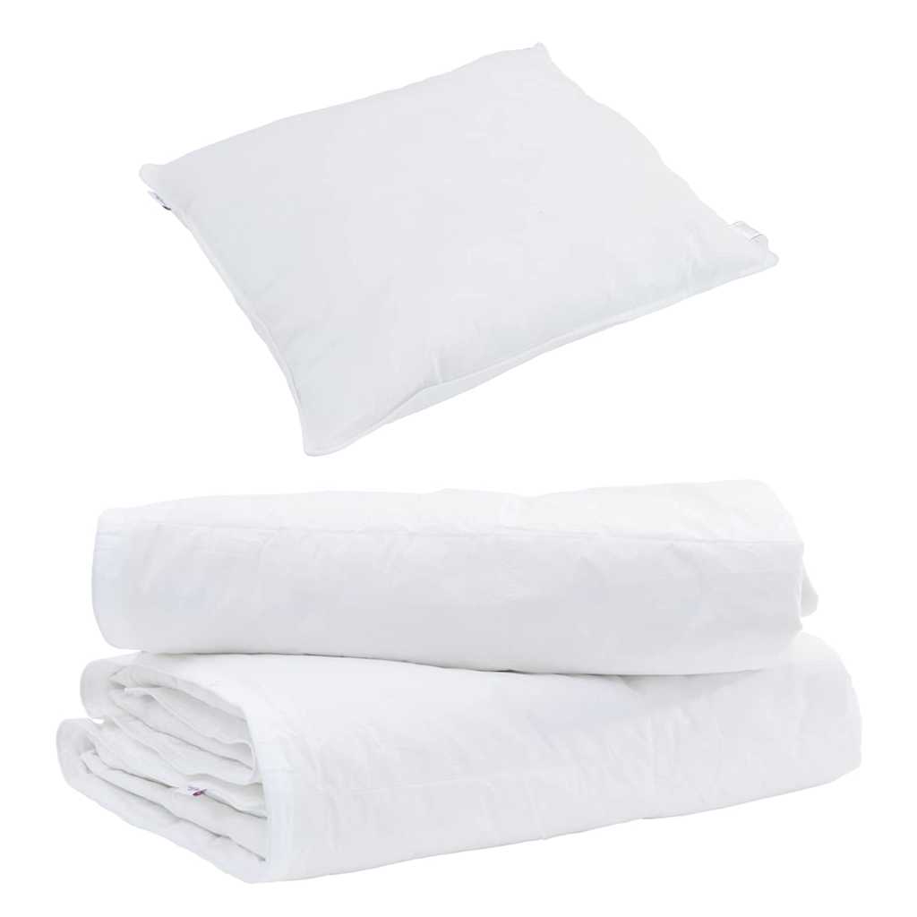 Bettdecke mit Kissen mit Kissen 2 pcs Weiß Daunen