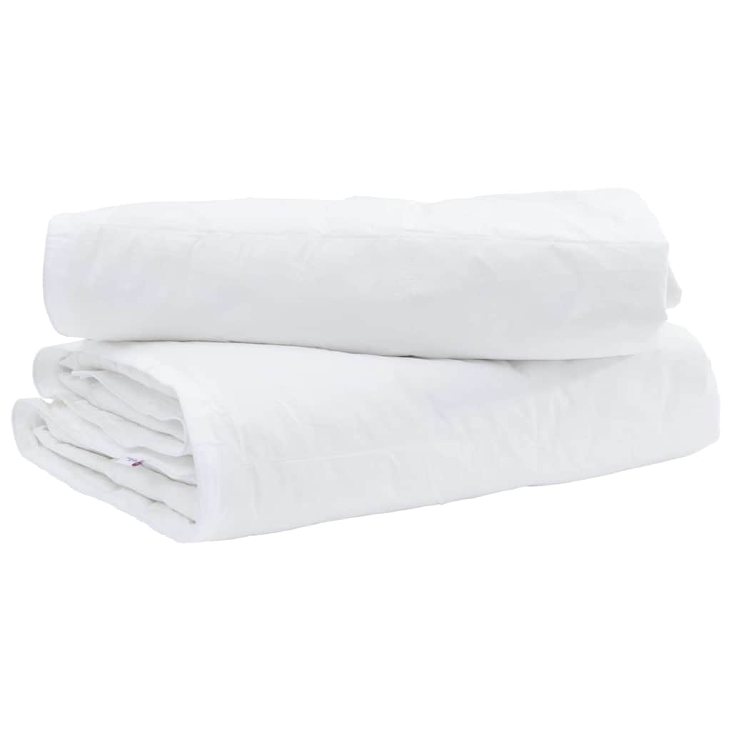 Bettdecke mit Kissen mit Kissen 2 pcs Weiß Daunen