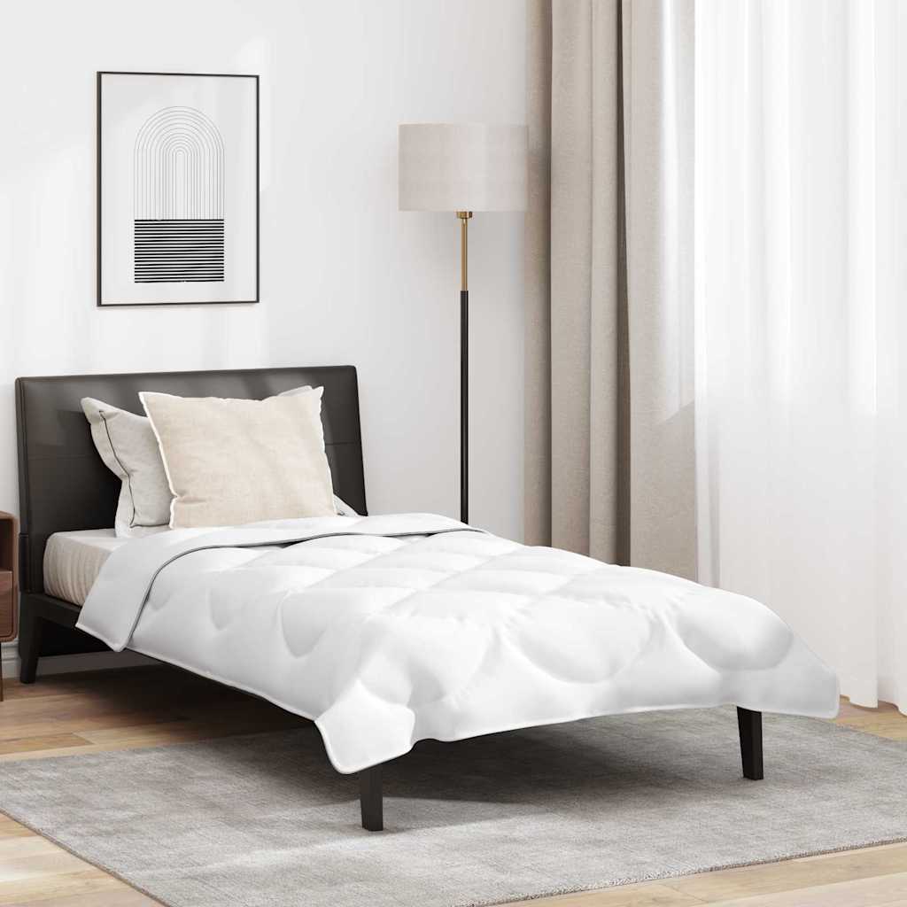 Steppbett mit Kissen 2 pcs Weiß 155 x 200 cm Mikrofaser