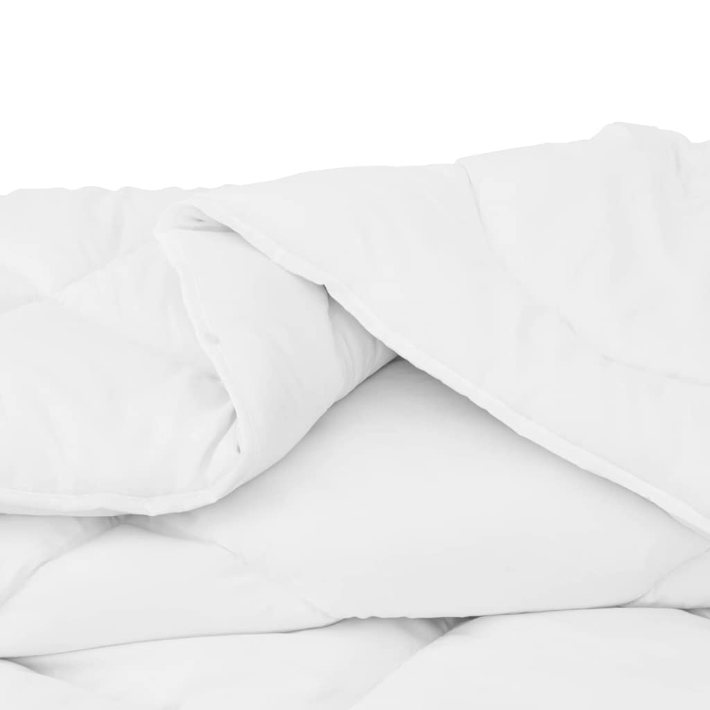 Steppbett mit Kissen 2 pcs Weiß 135 x 220 cm Mikrofaser