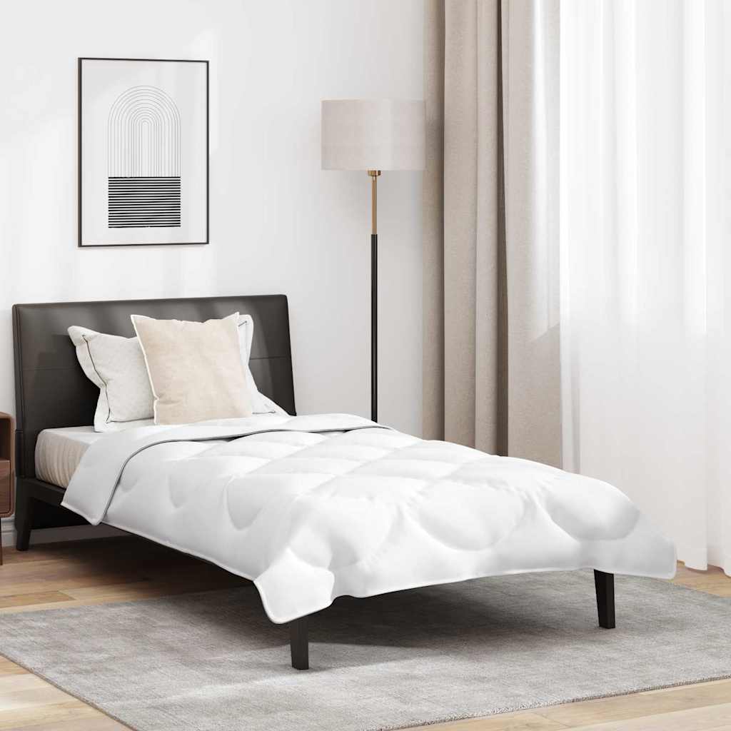 Steppbett mit Kissen 2 pcs Weiß 135 x 220 cm Mikrofaser