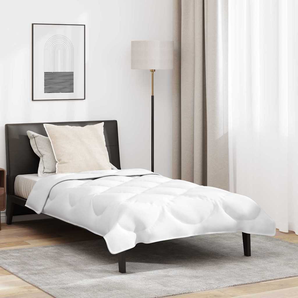 Steppbett mit Kissen 2 pcs Weiß 140 x 220 cm Mikrofaser
