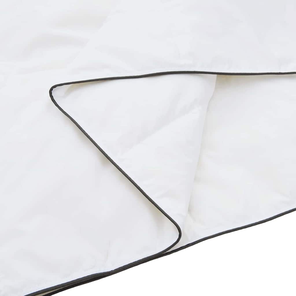 Bettdecken Set mit Kissen 3 pcs Weiß Mikrofaser und Baumwolle