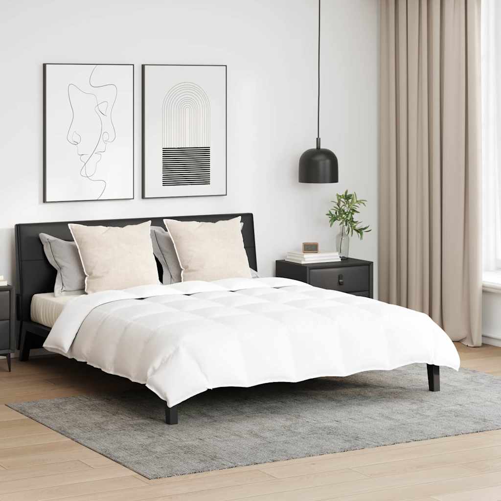 Bettdecken Set mit Kissen 3 pcs Weiß Baumwolle