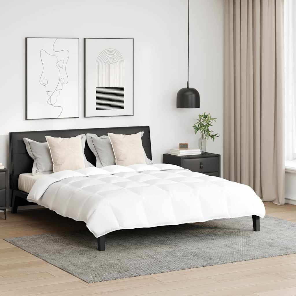 Bettdecken Set mit Kissen 3 pcs Weiß Baumwolle