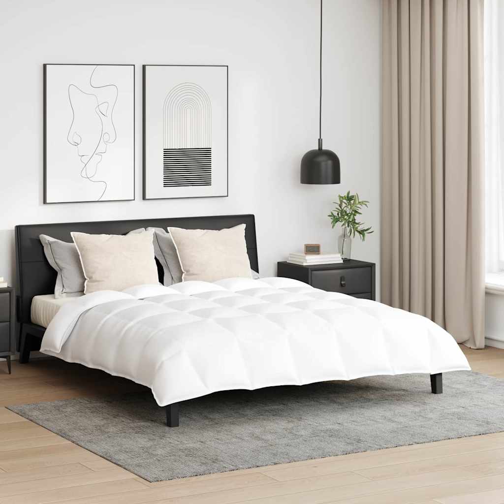 Bettdecken Set mit Kissen 3 pcs Weiß Baumwolle