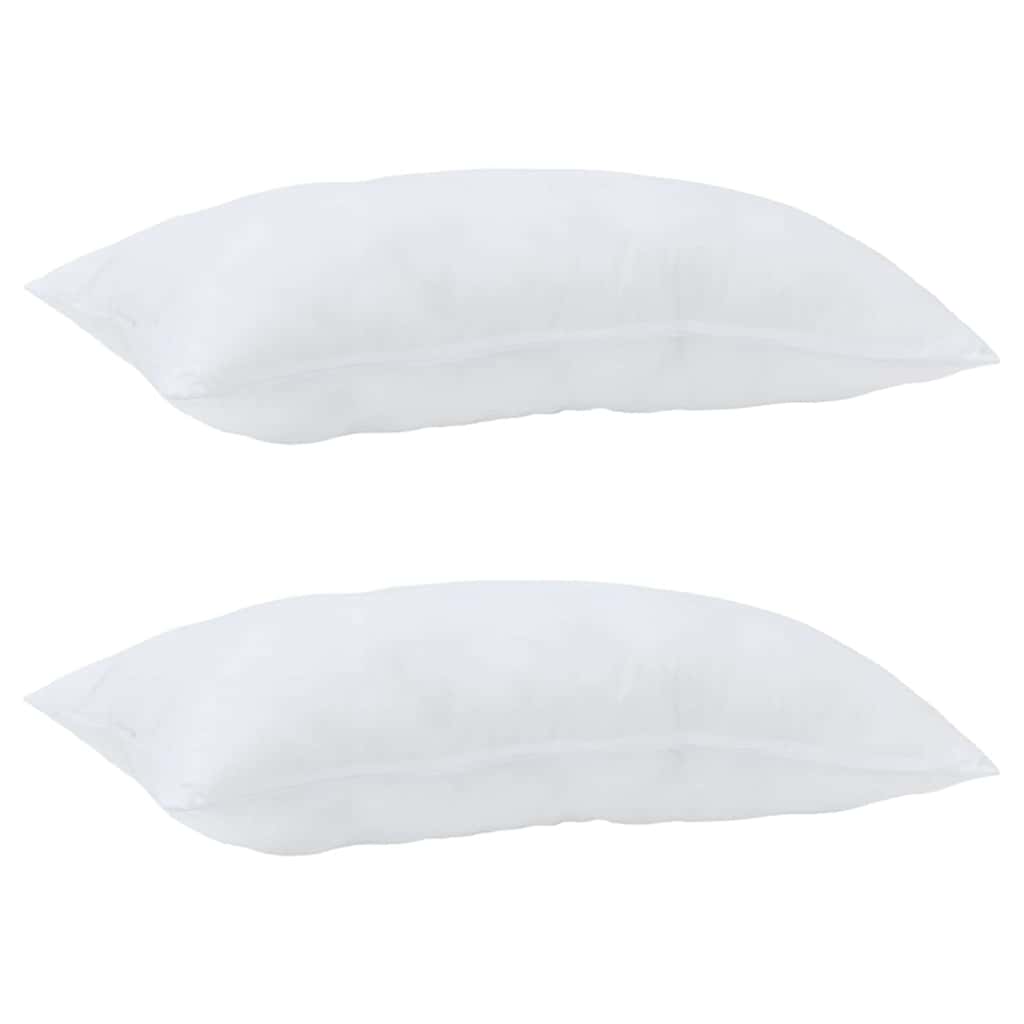 Bettdecken Set 3 pcs Weiß Mikrofaser und Daunenfedern