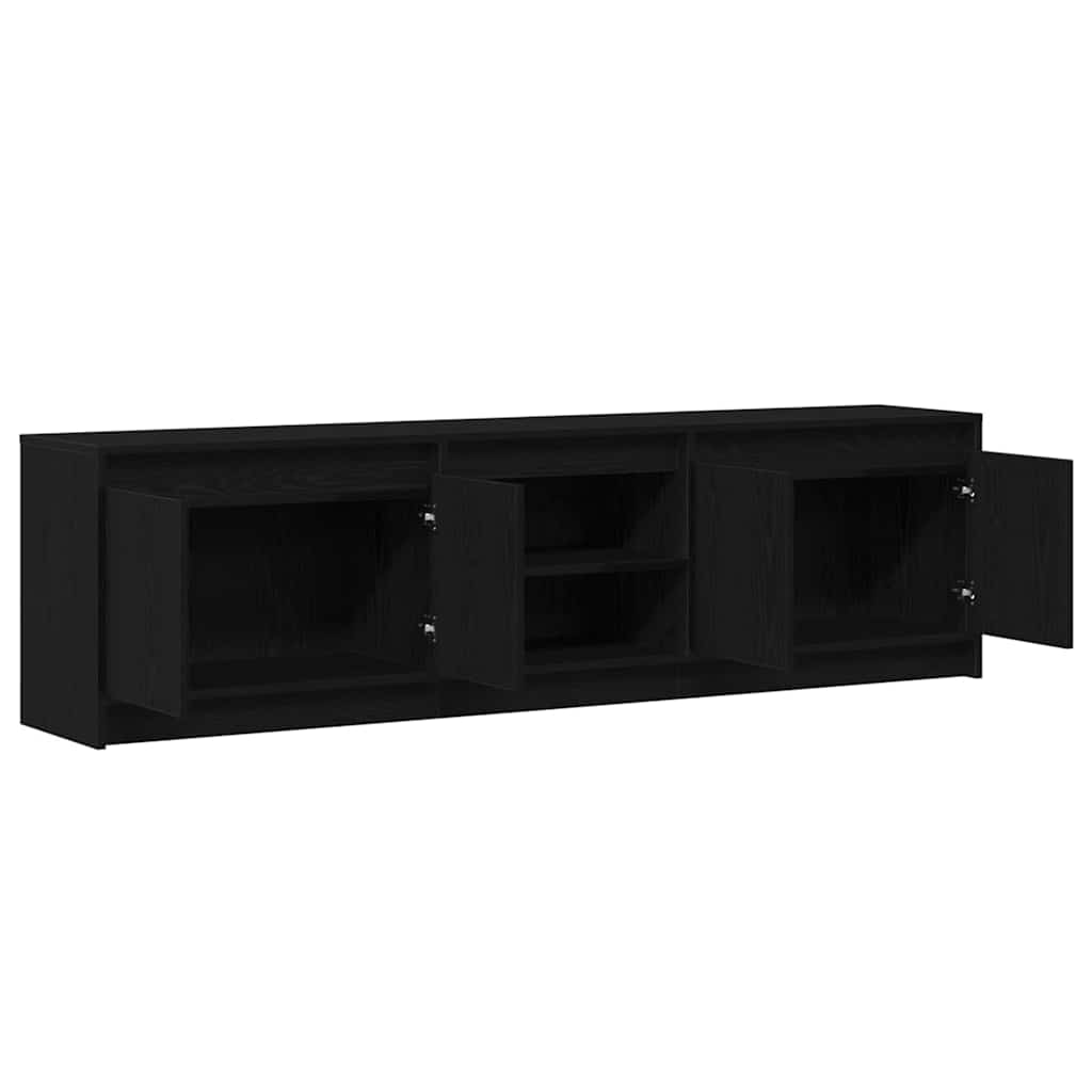 TV-Schränk Schwarz 180 x 34 x 50 cm Holzwerkstoff