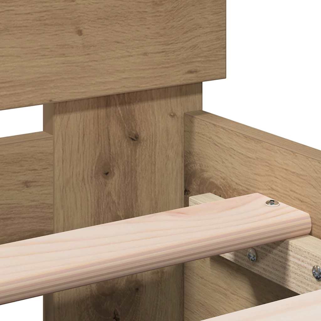 Bettgestell Artisan-Eiche 90 x 200 cm Holzwerkstoff
