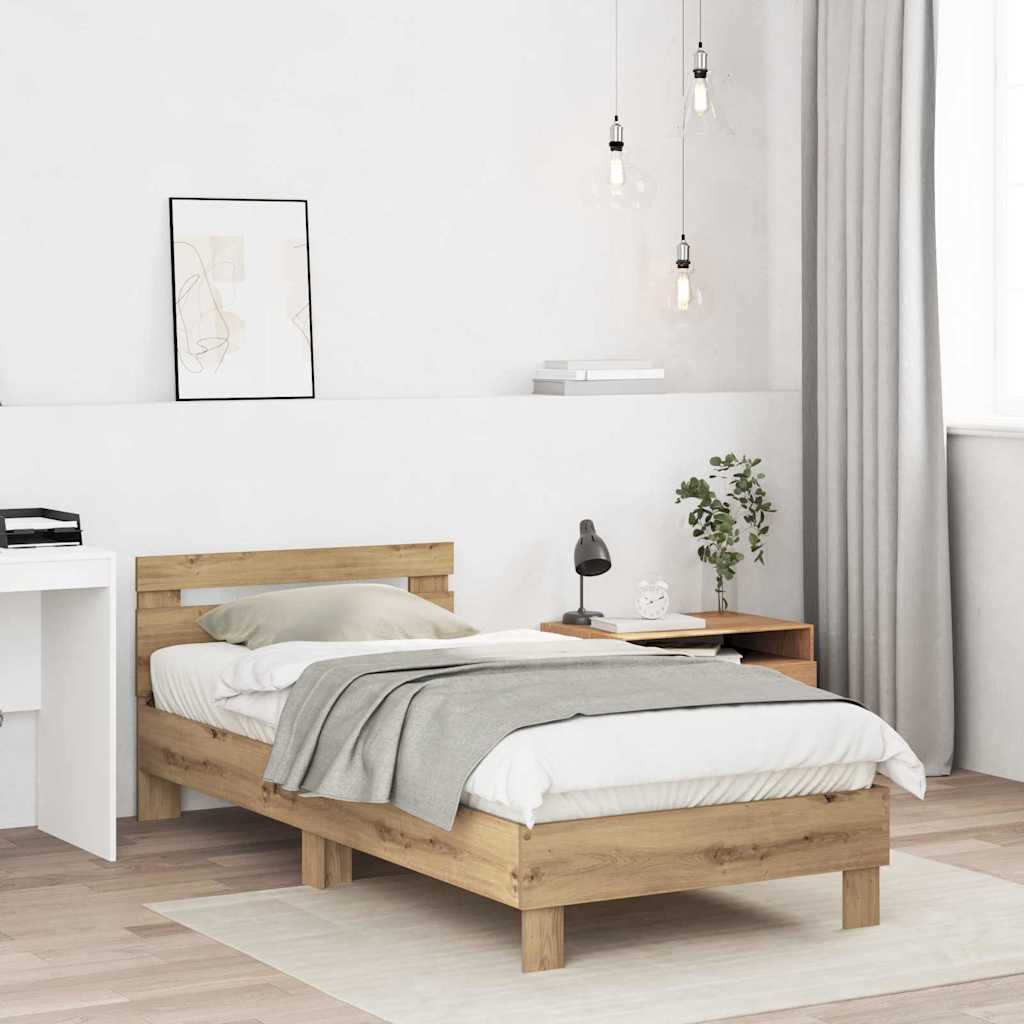 Bettgestell Artisan-Eiche 90 x 200 cm Holzwerkstoff