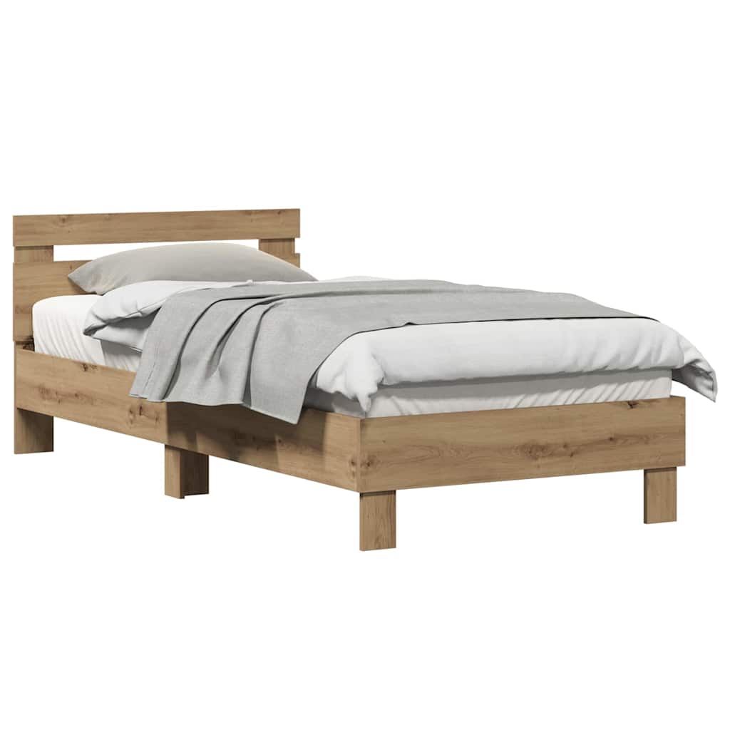 Bettgestell Artisan-Eiche 90 x 200 cm Holzwerkstoff