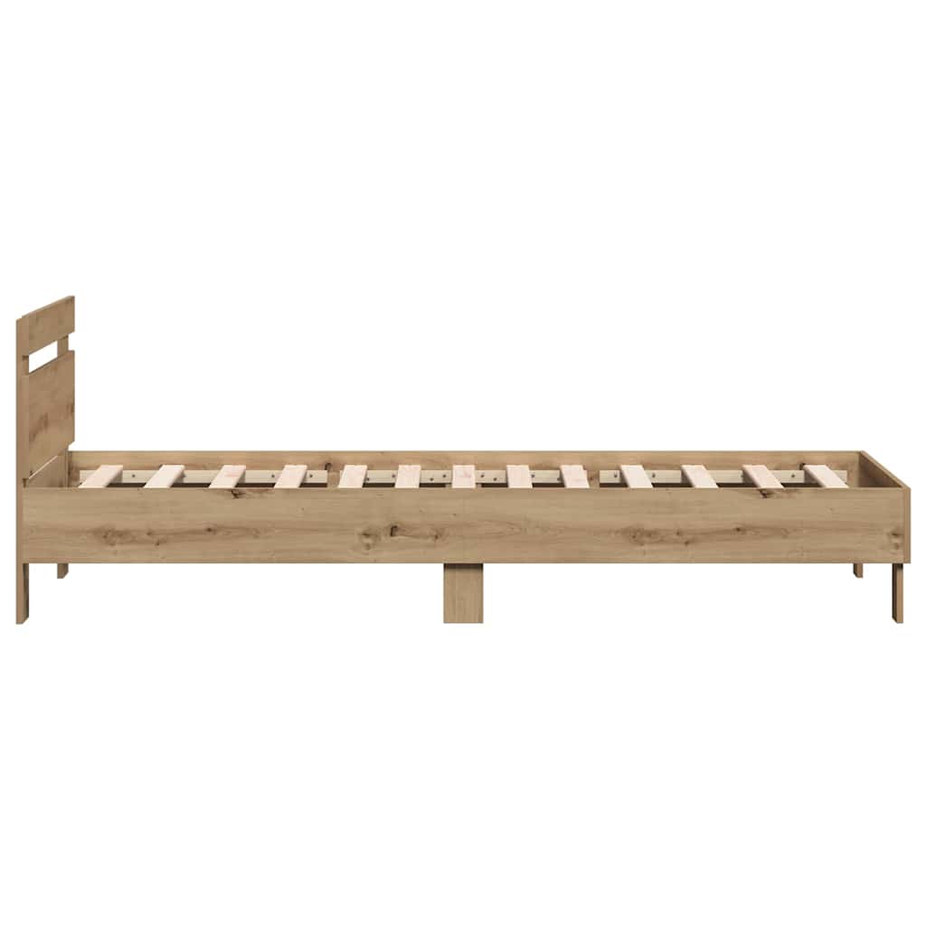 Bettgestell Artisan-Eiche 90 x 200 cm Holzwerkstoff