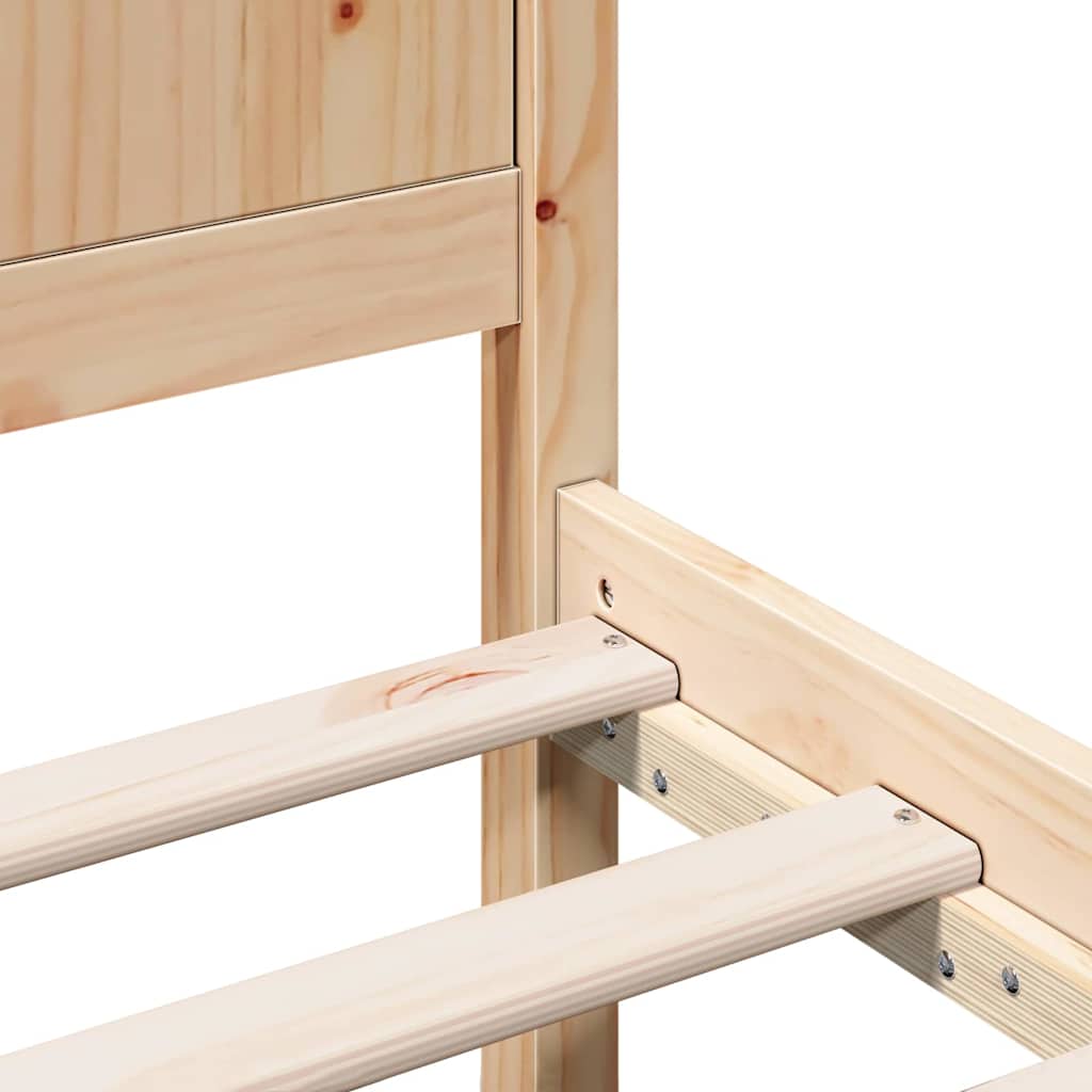 Bettgestell Braun 160 x 200 cm Massivholz Kiefer