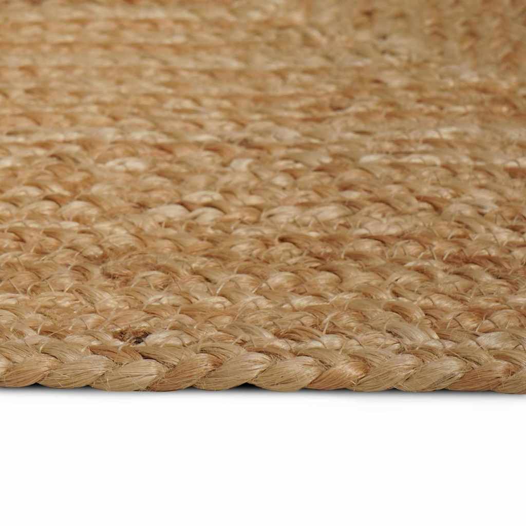 Teppich Beige 120 x 120 cm Jute