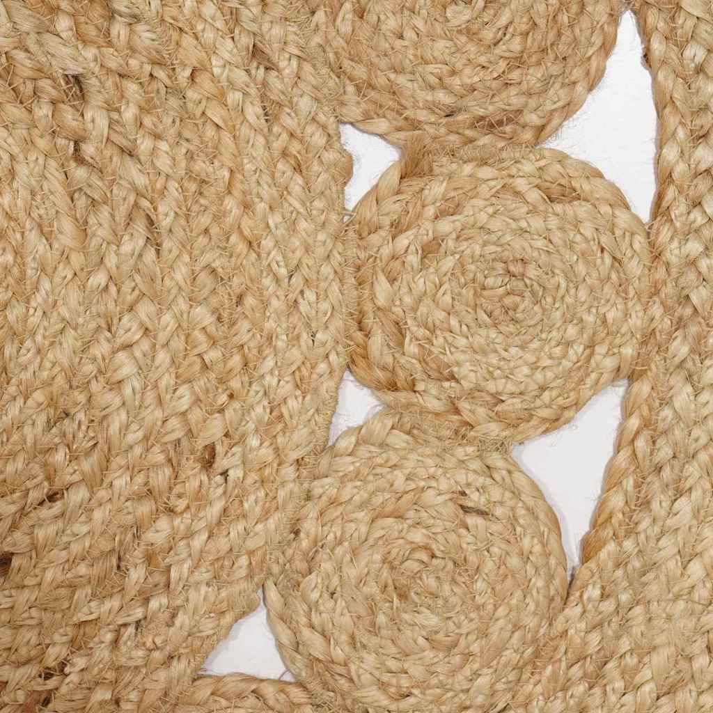 Teppich Beige 122 x 183 cm Jute