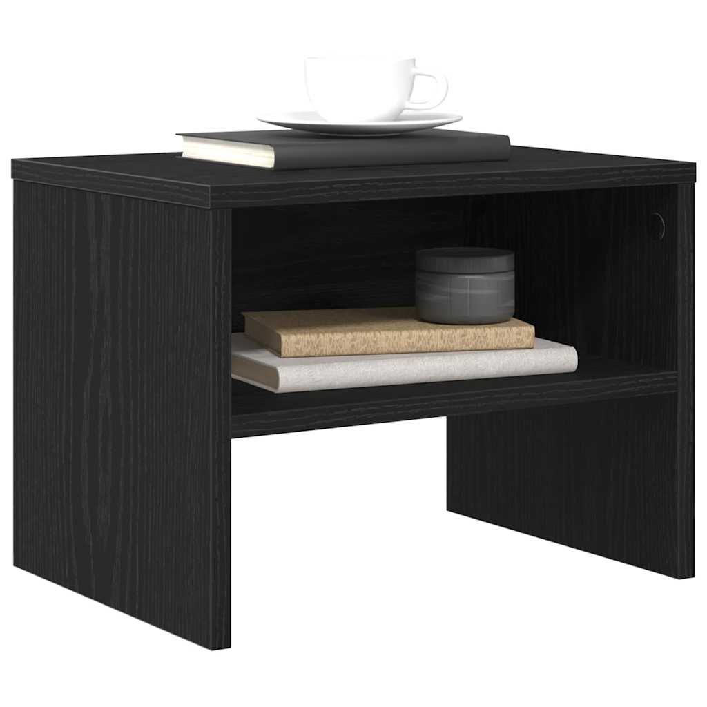 Nachttisch Schwarz Eichen-Optik 40 x 40 x 30 cm Holzwerkstoff