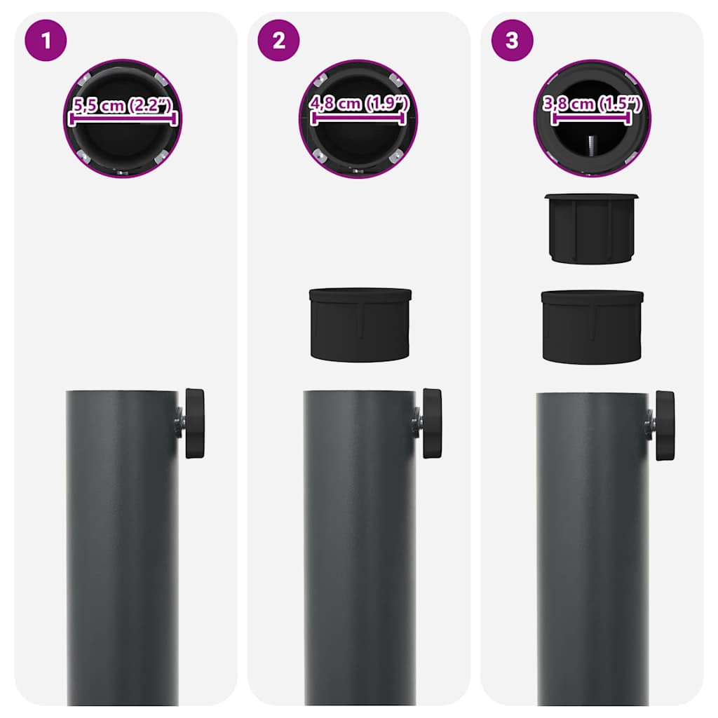 Sonnenschirmständer für den Außenbereich Dunkelgrau