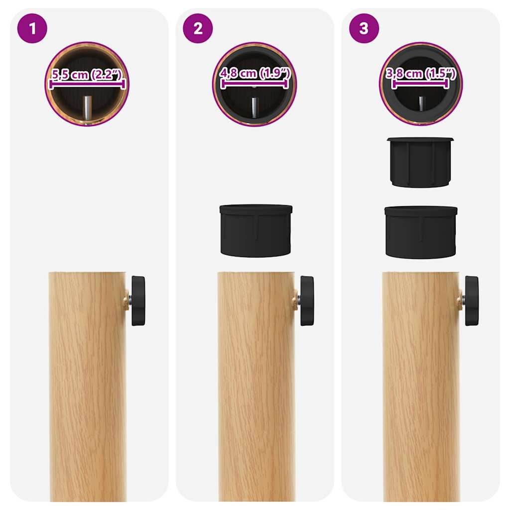 Sonnenschirmständer für den Außenbereich Helles Holz