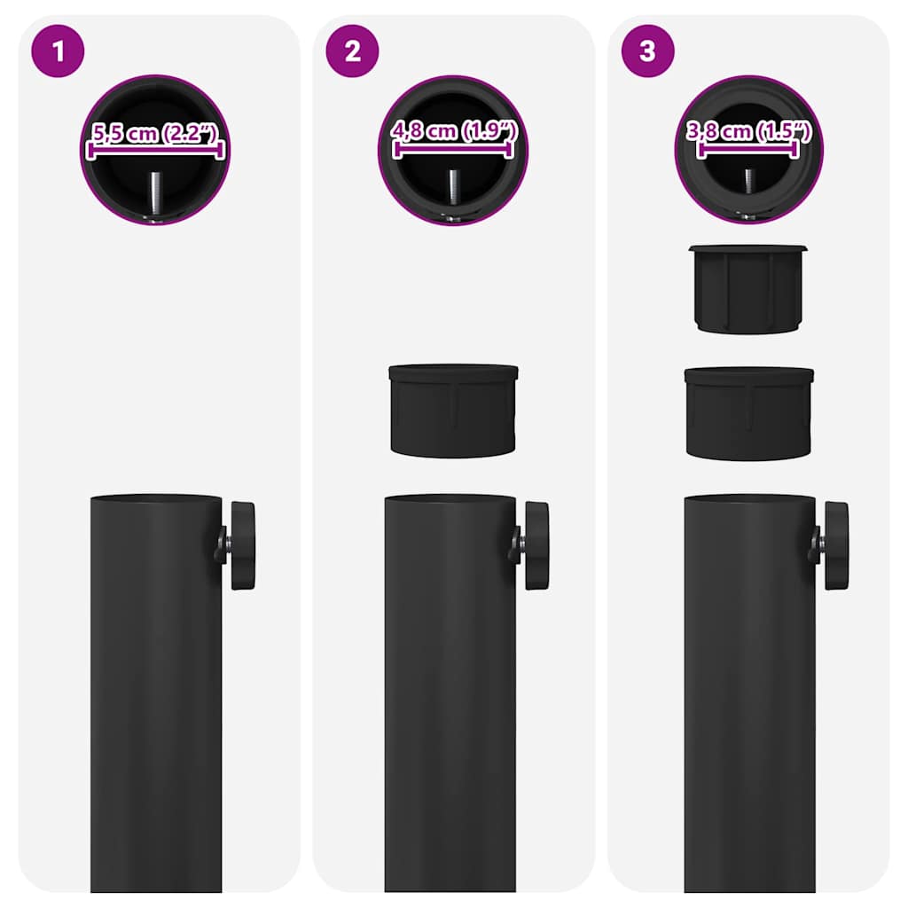 Sonnenschirmständer für den Außenbereich Schwarz