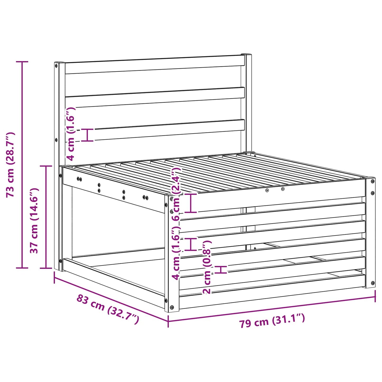 Outdoor-Sofagarnitur 3 stk. Natur Massivholz Akazie