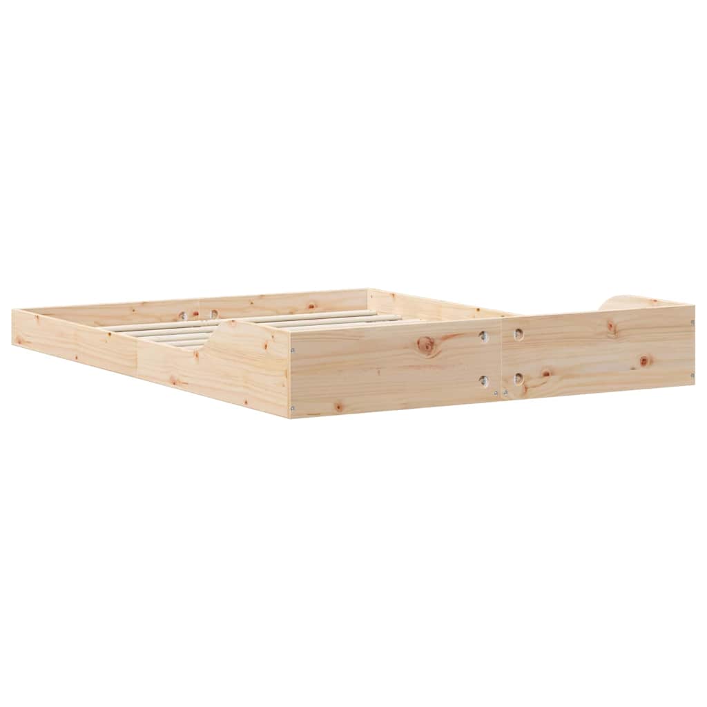 Bettgestell Braun 140 x 190 cm Massivholz Kiefer
