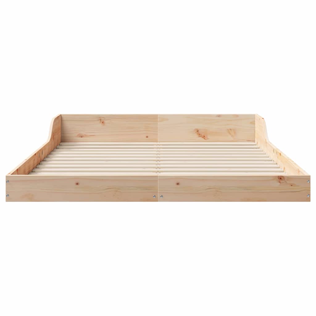 Bettgestell Braun 140 x 190 cm Massivholz Kiefer