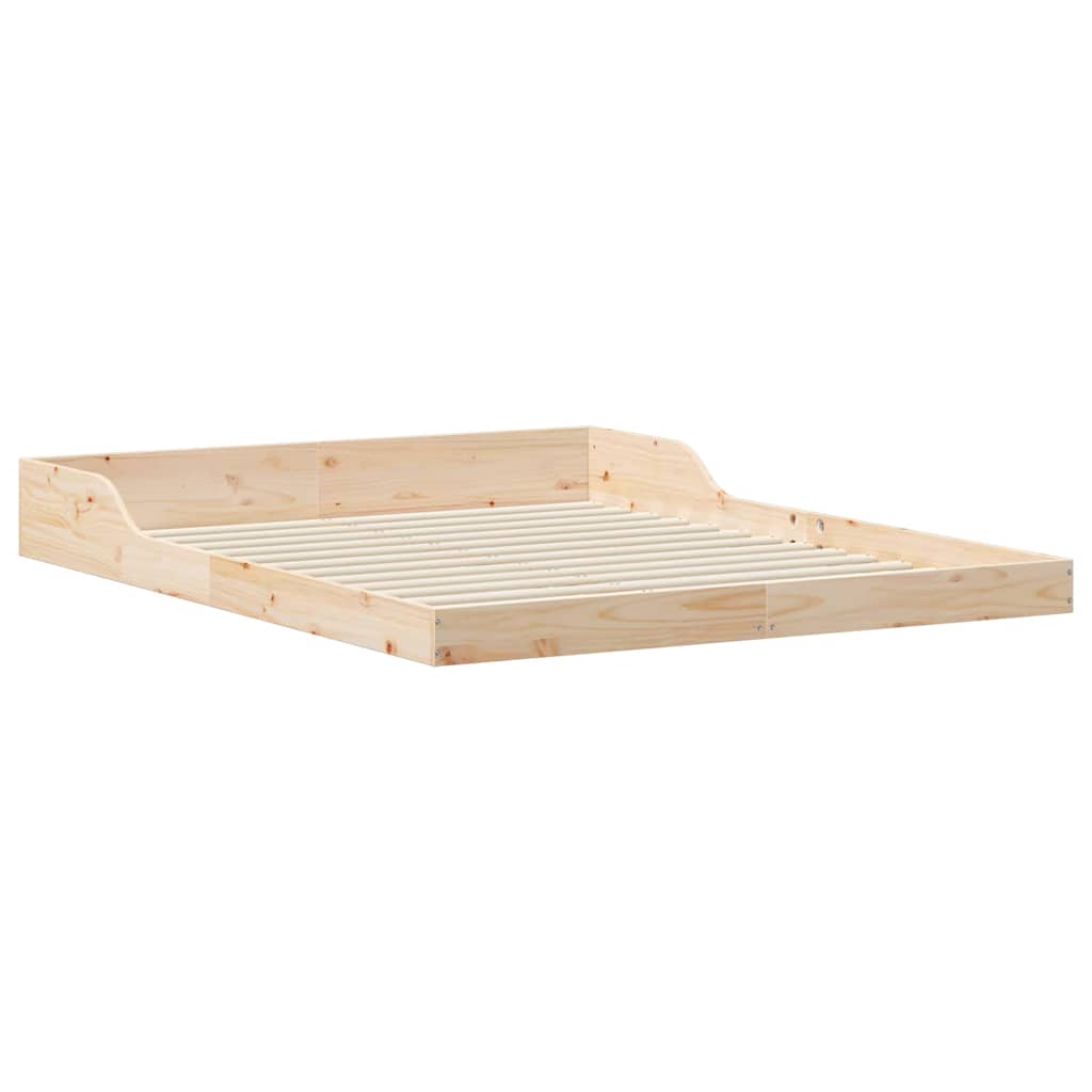 Bettgestell Braun 140 x 210 cm Massivholz Kiefer