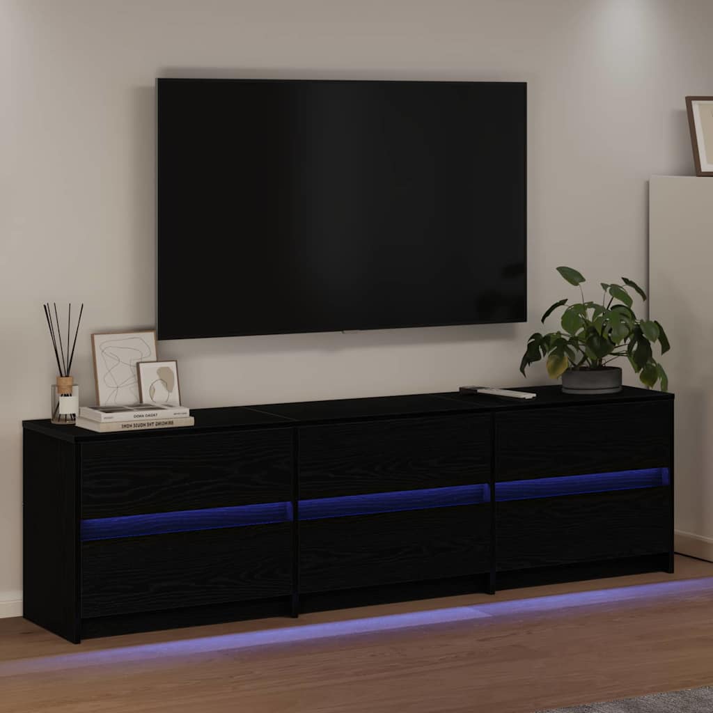 TV-Schränk Schwarz 182 x 34 x 50 cm
