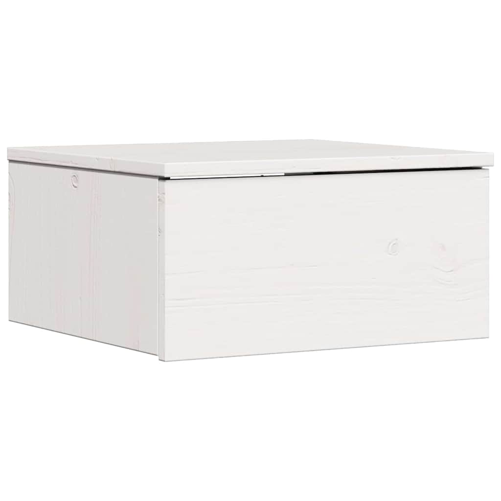 Nachttisch 2 pcs Weiß 37 x 35 x 18,5 cm Massivholz Kiefer
