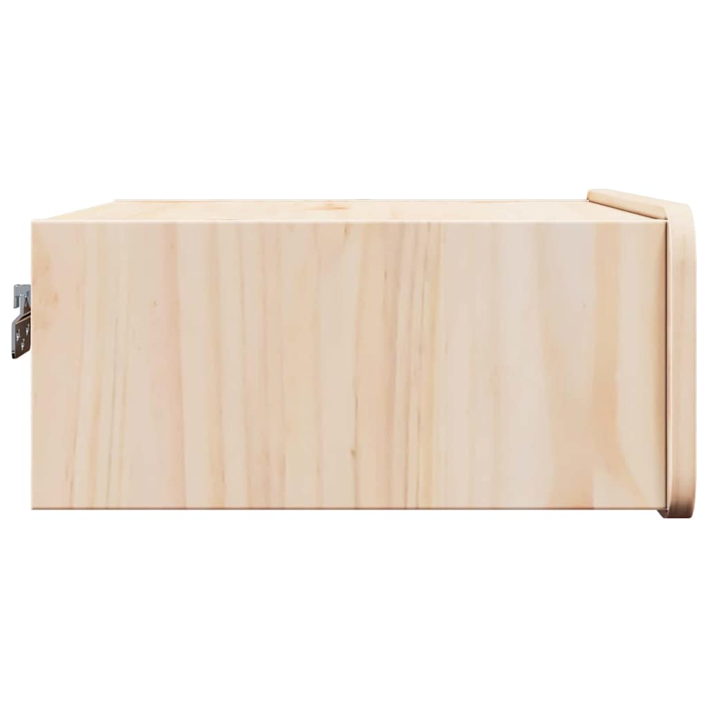 Nachttisch 2 pcs Braun 39 x 34 x 16,5 cm Massivholz Kiefer