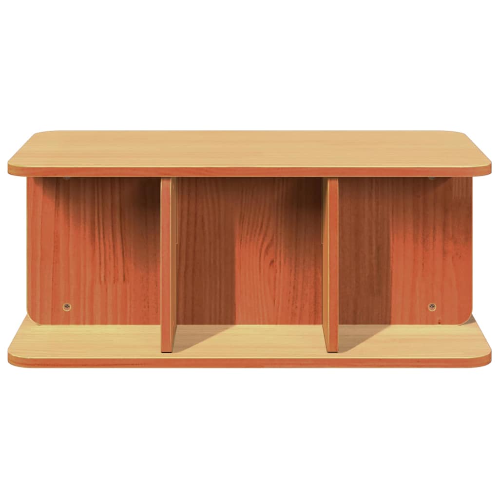Couchtisch Wachsbraun 80 x 39,5 x 33,5 cm Massivholz Kiefer