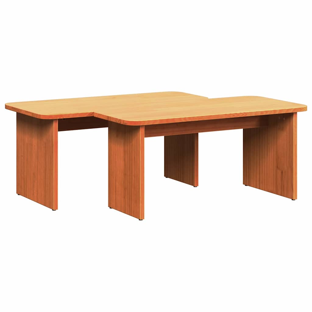 Couchtisch Wachsbraun 100 x 69 x 35.5 cm Massivholz Kiefer