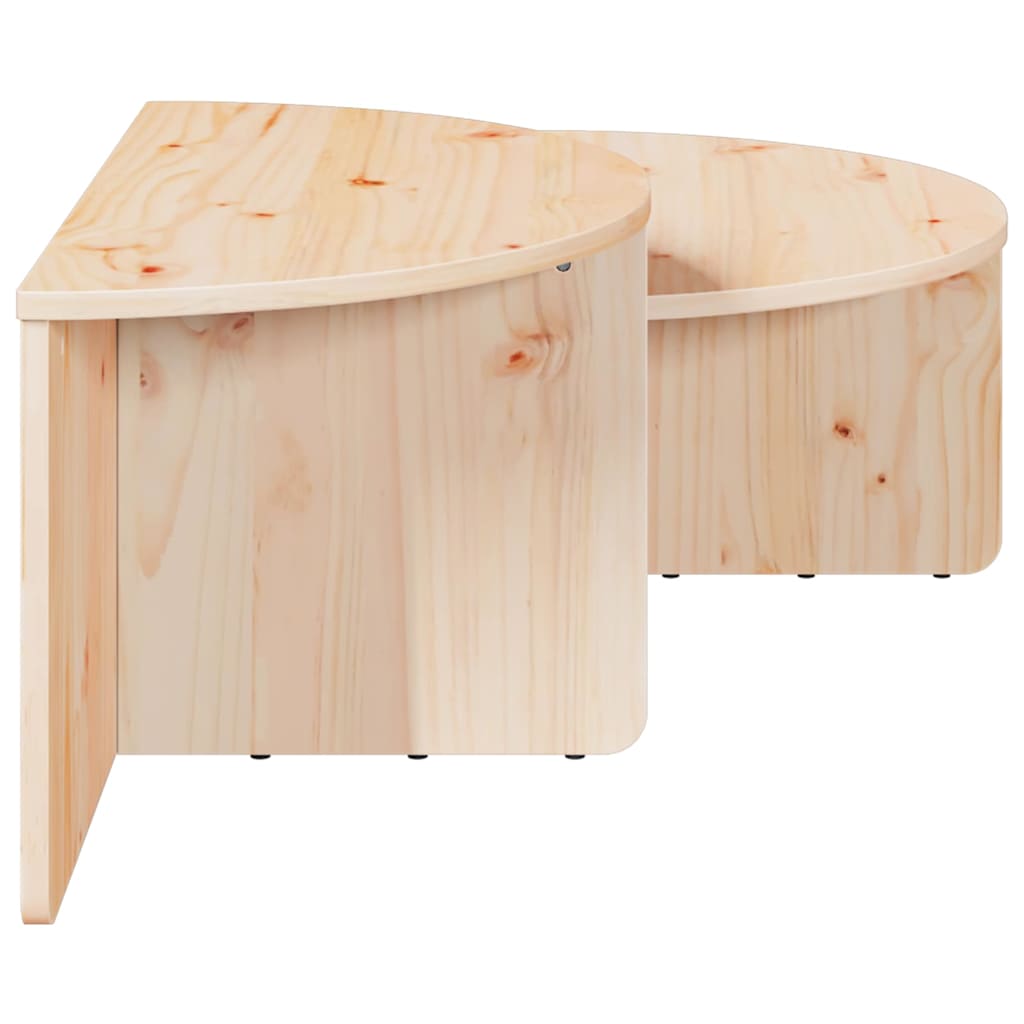 Couchtisch 2 pcs Natur 79 x 39,5 x 40 cm Massivholz Kiefer