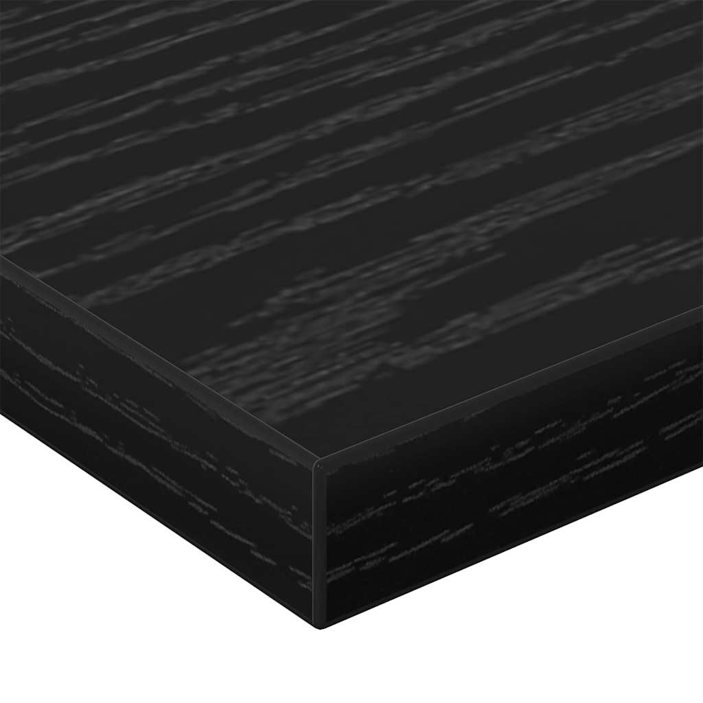 Regalbrett 4 pcs Schwarz 60 x 20 x 1.5 cm Holzwerkstoff