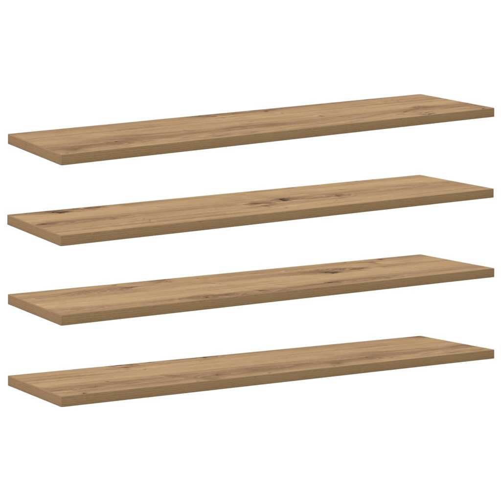 Regalbrett 4 pcs Braun 80 x 20 x 1.5 cm Holzwerkstoff
