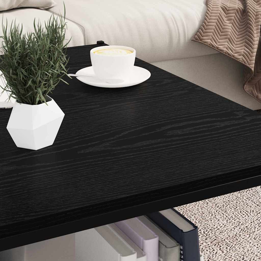 Regalbrett 4 pcs Schwarz 80 x 40 x 1.5 cm Holzwerkstoff